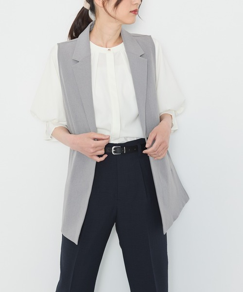 Honeys（ハニーズ）の「テーラードジレ（ベスト・レディース・ライトグレー/グリーン/杢グレー/ブラック・LL/L/M/S）」の17枚目の写真