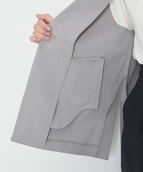 Honeys（ハニーズ）の「テーラードジレ（ベスト・レディース・ライトグレー/グリーン/杢グレー/ブラック・LL/L/M/S）」の19枚目の写真