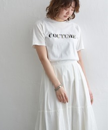 パール&ロゴプリントTシャツ
