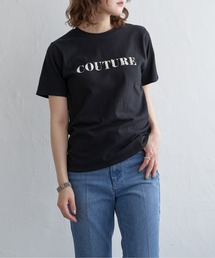 パール&ロゴプリントTシャツ