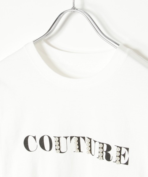 notch.(ノッチ)の「パール&ロゴプリントTシャツ(Tシャツ/カットソー・レディース・オフホワイト/ブラック・M)」の13枚目の写真