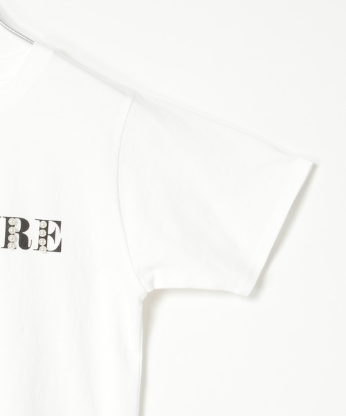 notch.(ノッチ)の「パール&ロゴプリントTシャツ(Tシャツ/カットソー・レディース・オフホワイト/ブラック・M)」の14枚目の写真