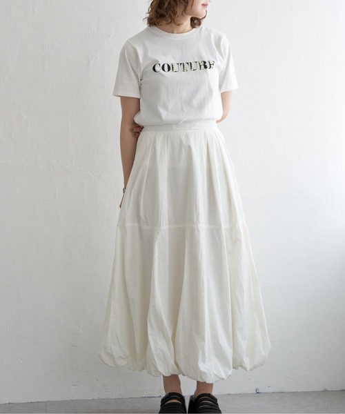 notch.(ノッチ)の「パール&ロゴプリントTシャツ(Tシャツ/カットソー・レディース・オフホワイト/ブラック・M)」の5枚目の写真