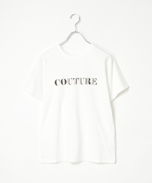notch.(ノッチ)の「パール&ロゴプリントTシャツ(Tシャツ/カットソー・レディース・オフホワイト/ブラック・M)」の18枚目の写真