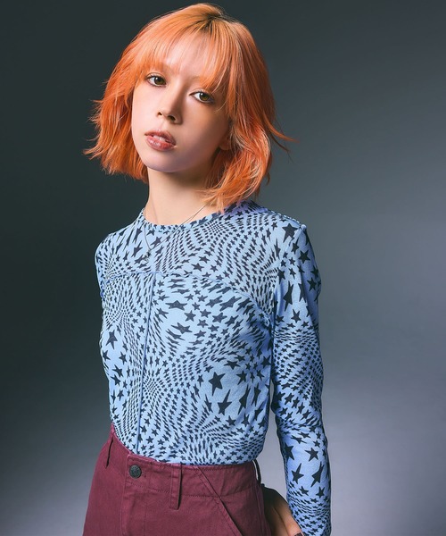 【セール】DISTORTED STARS COMAPCT TOP（Tシャツ/カットソー）｜X-girl（エックスガール）