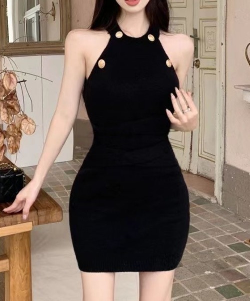 Sibra(シブラ)の「ニットワンピース(ワンピース・レディース・ホワイト/ブラック・M)」の6枚目の写真