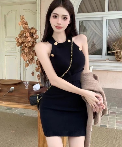 Sibra(シブラ)の「ニットワンピース(ワンピース・レディース・ホワイト/ブラック・M)」の7枚目の写真