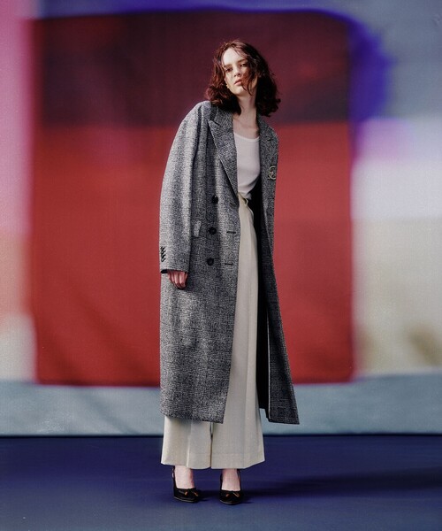 GRACE CONTINENTAL(グレースコンチネンタル)の「グレンチェックチェスターコート(チェスターコート・レディース・ブラック・36)」の3枚目の写真