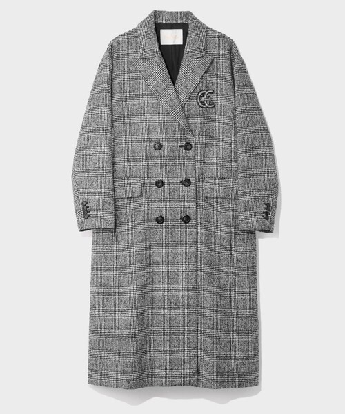 GRACE CONTINENTAL(グレースコンチネンタル)の「グレンチェックチェスターコート(チェスターコート・レディース・ブラック・36)」の4枚目の写真