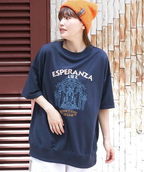 チチカカ（チチカカ）の「メヒコアート刺繍ミニ裏毛プルオーバー（Tシャツ/カットソー・レディース・ネイビー/ベージュ/グレー・FREE）」の3枚目の写真