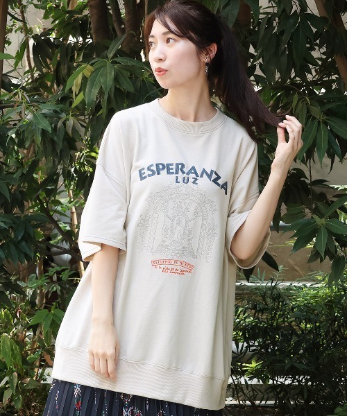 チチカカ（チチカカ）の「メヒコアート刺繍ミニ裏毛プルオーバー（Tシャツ/カットソー・レディース・ネイビー/ベージュ/グレー・FREE）」の9枚目の写真