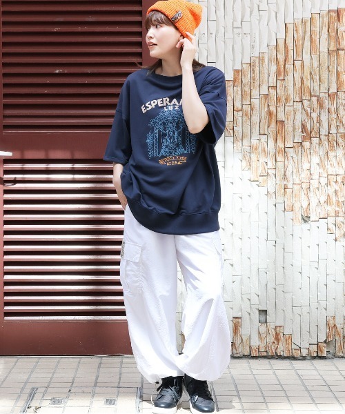 チチカカ（チチカカ）の「メヒコアート刺繍ミニ裏毛プルオーバー（Tシャツ/カットソー・レディース・ネイビー/ベージュ/グレー・FREE）」の8枚目の写真