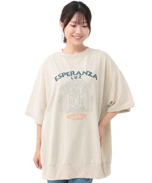 チチカカ（チチカカ）の「メヒコアート刺繍ミニ裏毛プルオーバー（Tシャツ/カットソー・レディース・ネイビー/ベージュ/グレー・FREE）」の6枚目の写真