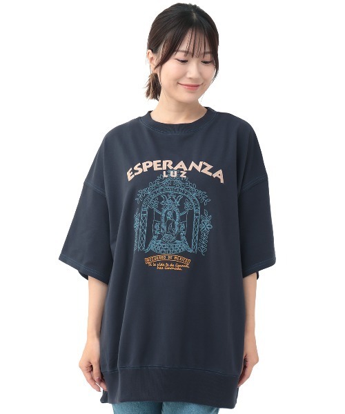 チチカカ（チチカカ）の「メヒコアート刺繍ミニ裏毛プルオーバー（Tシャツ/カットソー・レディース・ネイビー/ベージュ/グレー・FREE）」の5枚目の写真