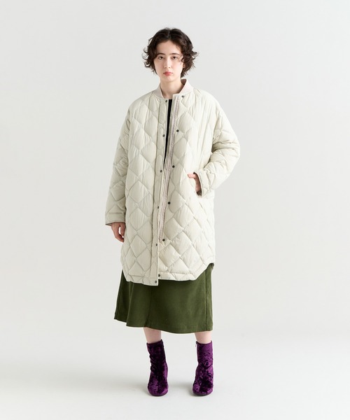 NANGA(ナンガ)の「RIB COLLAR QUILTED DOWN COAT W(WOMEN)/リブカラーキルティッド ダウンコート (ウィメンズ)(ダウンジャケット/コート・レディース・ブラック/アイボリー/モカ/ベージュ・XL/S/M/L)」の20枚目の写真