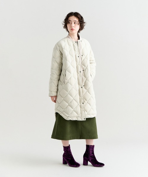 RIB COLLAR QUILTED DOWN COAT W(WOMEN)/リブカラーキルティッド