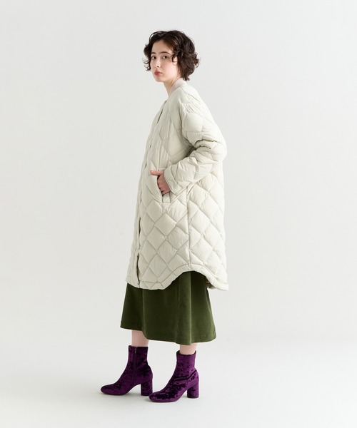 NANGA(ナンガ)の「RIB COLLAR QUILTED DOWN COAT W(WOMEN)/リブカラーキルティッド ダウンコート (ウィメンズ)(ダウンジャケット/コート・レディース・ブラック/アイボリー/モカ/ベージュ・XL/S/M/L)」の17枚目の写真
