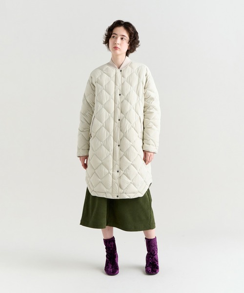NANGA(ナンガ)の「RIB COLLAR QUILTED DOWN COAT W(WOMEN)/リブカラーキルティッド ダウンコート (ウィメンズ)(ダウンジャケット/コート・レディース・ブラック/アイボリー/モカ/ベージュ・XL/S/M/L)」の16枚目の写真