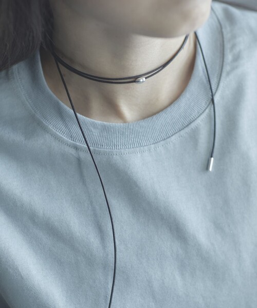 LOVELESS（ラブレス）の「シルバーコンビコードネックレス（ネックレス・レディース・ブラック・FREE）」の3枚目の写真
