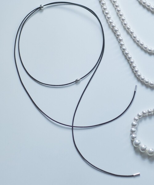 LOVELESS（ラブレス）の「シルバーコンビコードネックレス（ネックレス・レディース・ブラック・FREE）」の4枚目の写真