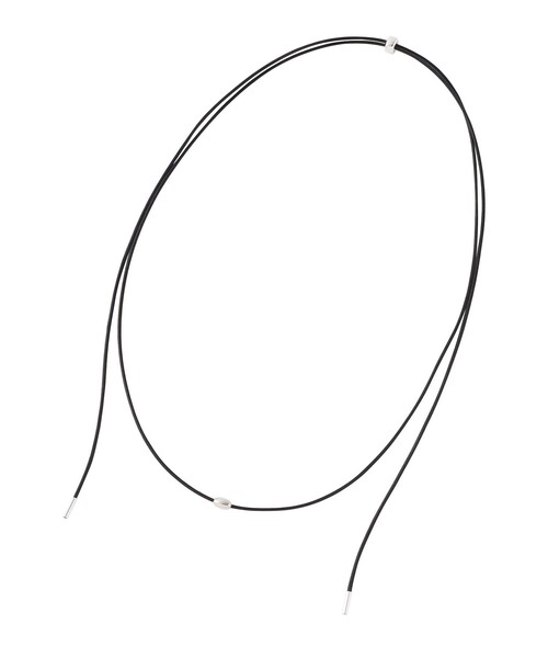 LOVELESS（ラブレス）の「シルバーコンビコードネックレス（ネックレス・レディース・ブラック・FREE）」の2枚目の写真