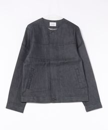 AND SQUARE（アンドスクエア）の「＜AND SQUARE＞ノーカラーデニムブルゾン（ノーカラージャケット）」