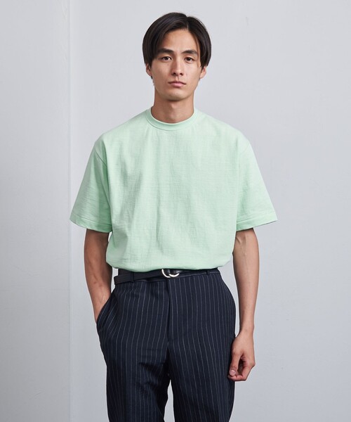 UNITED ARROWS（ユナイテッドアローズ）の「天竺  Tシャツ 「SLOW &　」（Tシャツ/カットソー・メンズ・ホワイト/ライム/ダークグレー・S/M/L）」の20枚目の写真