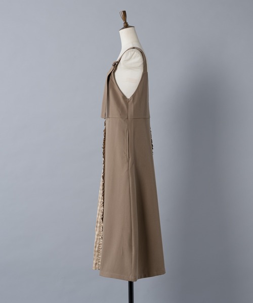 INTER FACTORY（インターファクトリー）の「2wayフリルチェックの切り替えジャンパースカート　made in INTER FACTORY（スカート・レディース・ベージュ/ネイビー・FREE）」の20枚目の写真