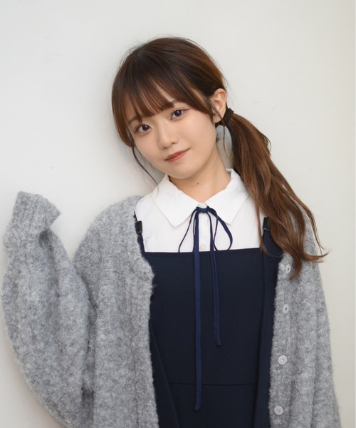 INTER FACTORY（インターファクトリー）の「2wayフリルチェックの切り替えジャンパースカート　made in INTER FACTORY（スカート・レディース・ベージュ/ネイビー・FREE）」の11枚目の写真