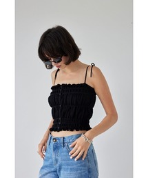 ALEXIA STAM | Shirring Knit Camisole /シャーリングニットキャミソール(キャミソール)