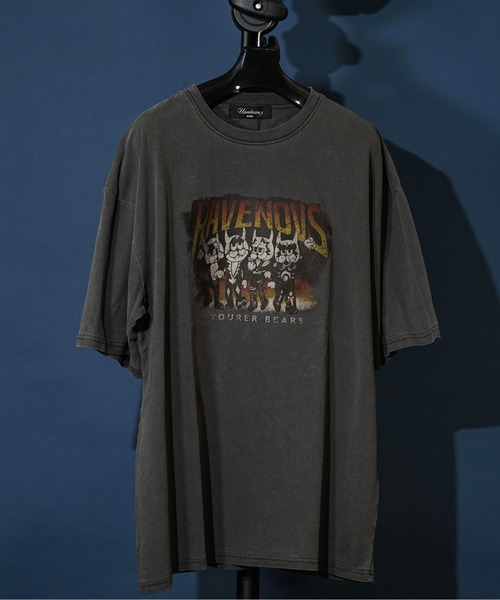 unrelaxing(アンリラクシング)の「ヴィンテージライク 古着風 綿100%ピグメント加工TプリントTシャツ(Tシャツ/カットソー・メンズ・その他18/その他27/その他28/その他12/その他10・MEDIUM/LARGE/X-LARGE)」の3枚目の写真