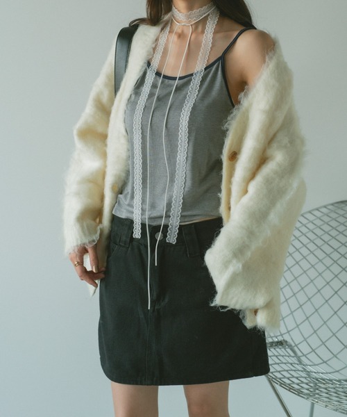 VANNIE U(ヴァニーユー)の「デニムミニスカート/インパン付き(デニムスカート・レディース・ブラック/ブルー・FREE)」の11枚目の写真