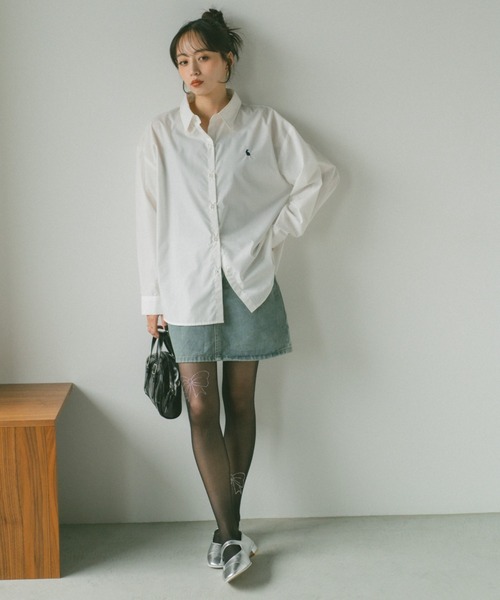 VANNIE U(ヴァニーユー)の「デニムミニスカート/インパン付き(デニムスカート・レディース・ブラック/ブルー・FREE)」の7枚目の写真