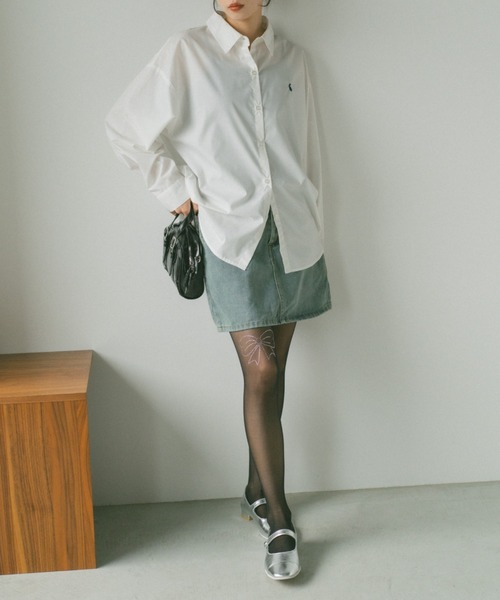 VANNIE U(ヴァニーユー)の「デニムミニスカート/インパン付き(デニムスカート・レディース・ブラック/ブルー・FREE)」の19枚目の写真