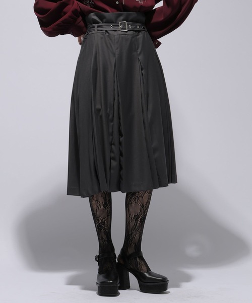 HARE（ハレ）の「ミディプリーツスカート(HARE)（スカート・レディース・ブラック/グレー・FREE）」の4枚目の写真