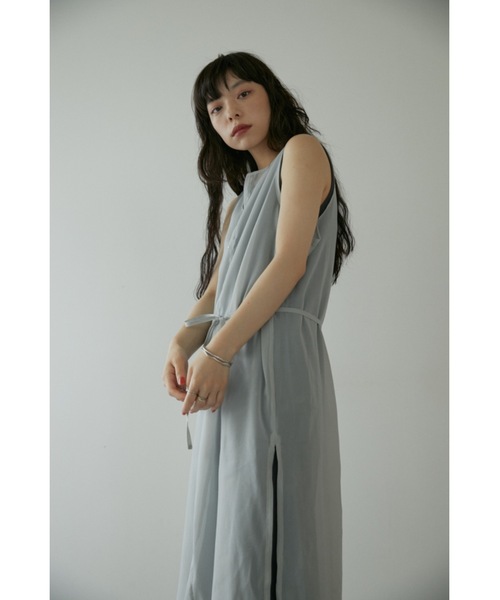 DRWCYS（ドロシーズ）の「レイヤードシアーリブワンピース（ワンピース・レディース・グレー/ホワイト・FREE）」の10枚目の写真