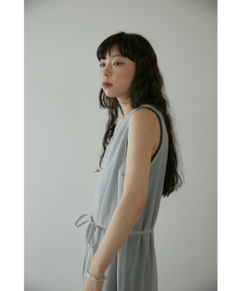 DRWCYS（ドロシーズ）の「レイヤードシアーリブワンピース（ワンピース・レディース・グレー/ホワイト・FREE）」の15枚目の写真