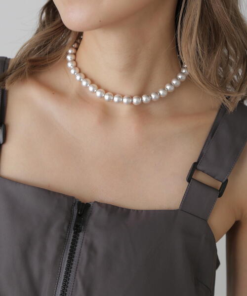 FREE'S MART（フリーズマート）の「シルバーボールネックレス（ネックレス・レディース・シルバー・ﾌﾘ-）」の2枚目の写真