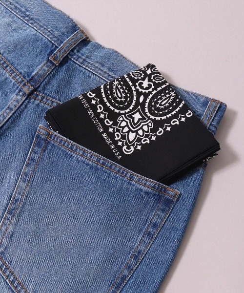 HAV-A-HANK（ハバハンク ）の「(GA)【HAV-A-HANK】ペイズリー柄 バンダナ（バンダナ/スカーフ・メンズ・ネイビー/ベージュ/オリーブ/ブラック/グレー/オフホワイト/レッド/パープル・ONE SIZE）」の9枚目の写真