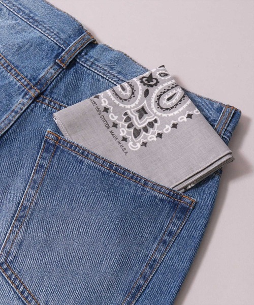 HAV-A-HANK（ハバハンク ）の「(GA)【HAV-A-HANK】ペイズリー柄 バンダナ（バンダナ/スカーフ・メンズ・ネイビー/ベージュ/オリーブ/ブラック/グレー/オフホワイト/レッド/パープル・ONE SIZE）」の10枚目の写真