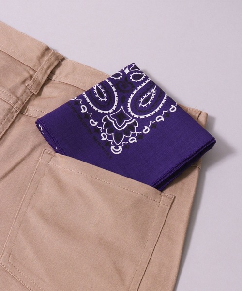 HAV-A-HANK（ハバハンク ）の「(GA)【HAV-A-HANK】ペイズリー柄 バンダナ（バンダナ/スカーフ・メンズ・ネイビー/ベージュ/オリーブ/ブラック/グレー/オフホワイト/レッド/パープル・ONE SIZE）」の11枚目の写真