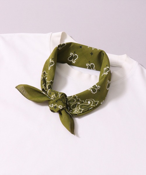 HAV-A-HANK（ハバハンク ）の「(GA)【HAV-A-HANK】ペイズリー柄 バンダナ（バンダナ/スカーフ・メンズ・ネイビー/ベージュ/オリーブ/ブラック/グレー/オフホワイト/レッド/パープル・ONE SIZE）」の15枚目の写真