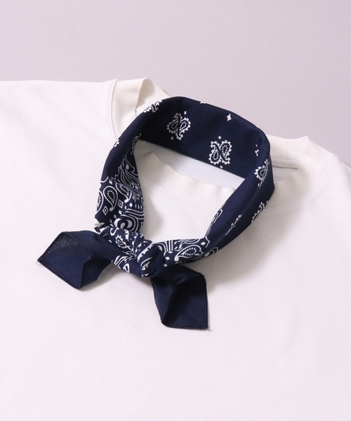 HAV-A-HANK（ハバハンク ）の「(GA)【HAV-A-HANK】ペイズリー柄 バンダナ（バンダナ/スカーフ・メンズ・ネイビー/ベージュ/オリーブ/ブラック/グレー/オフホワイト/レッド/パープル・ONE SIZE）」の16枚目の写真