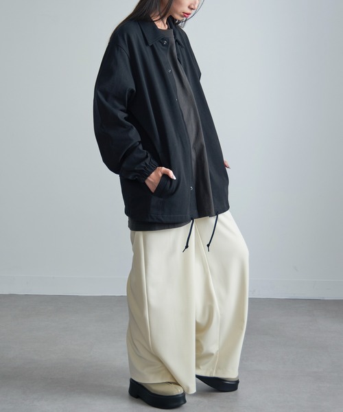 【セール】【SETUP7_U】cotton jersey coach jacket / コットン ジャージー コーチジャケット 一重（その他アウター）｜SETUP7（セットアップセブン）