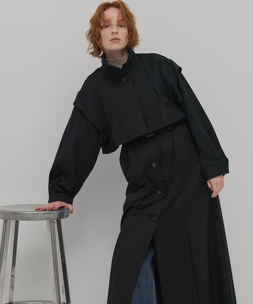 PUBLIC TOKYO（パブリックトウキョウ）の「マルチウェイトレンチコート（トレンチコート・レディース・ブラック/ブラウン/アイボリー・1/2）」の11枚目の写真