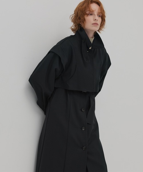 PUBLIC TOKYO（パブリックトウキョウ）の「マルチウェイトレンチコート（トレンチコート・レディース・ブラック/ブラウン/アイボリー・1/2）」の10枚目の写真