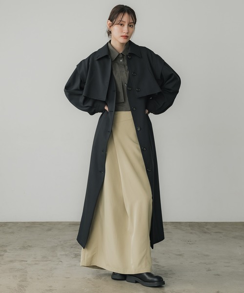 PUBLIC TOKYO（パブリックトウキョウ）の「マルチウェイトレンチコート（トレンチコート・レディース・ブラック/ブラウン/アイボリー・1/2）」の8枚目の写真