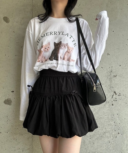merrylatte（メリーラテ）の「『低身長用サイズあり』フォト風デザインロンT（Tシャツ/カットソー・レディース・ホワイト/K/L/B/G/I/A/H/J/C/D/E/F・MEDIUM/SMALL/LARGE/X-SMALL/X-LARGE）」の10枚目の写真