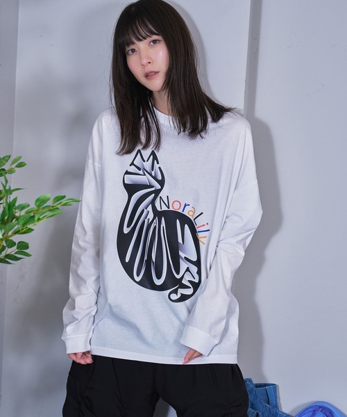 【Nora Lily】NL Cat Gradation L/S Tee (UNISEX)（Tシャツ/カットソー）｜Nora Lily（ノラリリー）