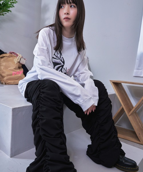 【Nora Lily】NL Cat Gradation L/S Tee (UNISEX)（Tシャツ/カットソー）｜Nora Lily（ノラリリー）